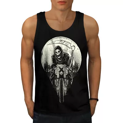 Buy Wellcoda Grim Reaper Biker Horror Mens Tank Top • 17.99£