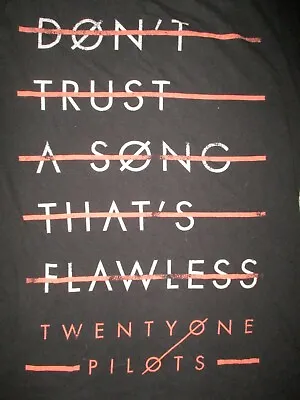 Buy 21 PILOTS LANE BOY LYRICS T SHIRT Don't Trust A Song That's Flawless SMALL/XS • 18.66£