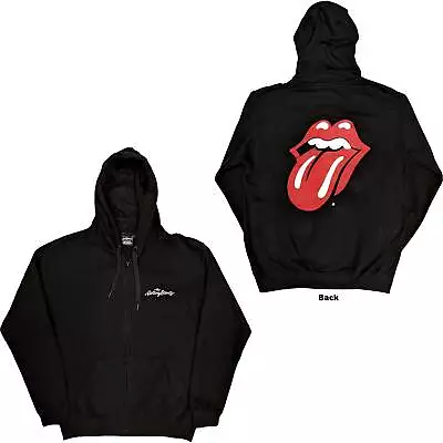 Buy The Rolling Stones Unisex Zipped Hoodie: Classic Tongue (Back Print) OFFICIAL NE • 39.19£