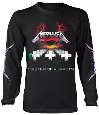 Buy Metallica Master Of Puppets Tracks Black Long Sleeve Shirt NEW OFFICIAL • 28.99£