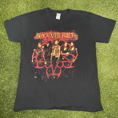 Buy Black Veil Brides T-Shirt Tee Size L Black Rock Glam Metal Gildan Band Merch Vtg • 14.99£