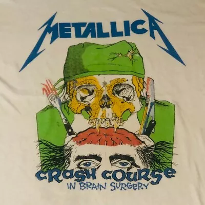 Buy VTG 1980’s Metallica Crash Course In Brain Surgery Tour T-Shirt • 155.59£
