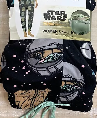 Buy Mandalorian Baby Yoda Women's Jogger Pajamas Pants Pockets, XL (16-18) NEW • 13.30£