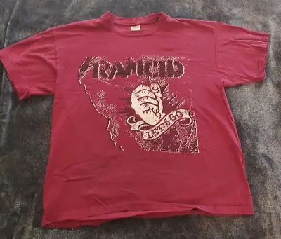 Buy Vintage 1994 Rancid Let's Go Album Tour T-Shirt XL Burgundy  Punk Rock Anvil • 74.68£