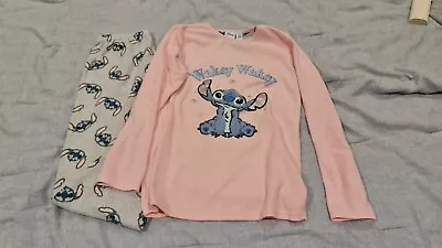 Buy Girls' 11-12 Years Cosy Fleece Disney Stitch Pyjamas. Good Used Condition. • 1.49£