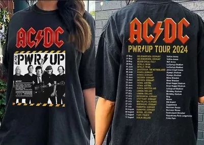 Buy ACDC PWR Up Tour 2024 T Shirt Black Large • 16.99£