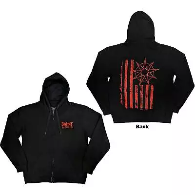 Buy Slipknot Unisex Zipped Hoodie: 9-Point Flag (Back Print) OFFICIAL NEW  • 41.56£