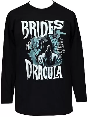 Buy Brides Of Dracula Men's Long Sleeve Horror T-Shirt Classic Halloween B-Movie • 22.95£