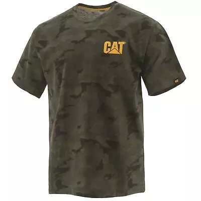 Buy Caterpillar CAT Trademark Tee Night Camouflage  Cotton T-shirt  #W05324 • 22.92£