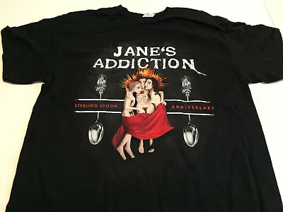Buy JANES ADDICTION Sterling Spoon Anniversary Tour T SHIRT Large Mens New • 4.99£