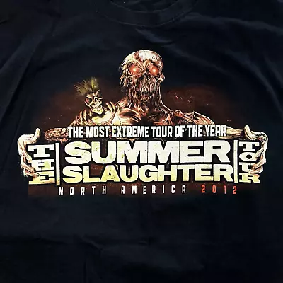 Buy 2012 SUMMER SLAUGHTER TOUR 2XL XXL T-Shirt Metal Blade Cannibal Corpse Goatwhore • 28£