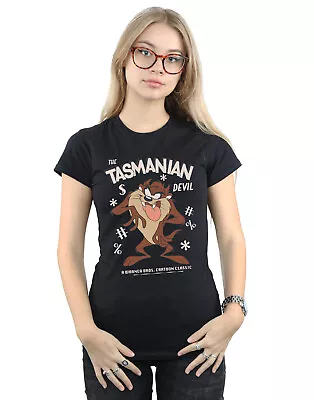 Buy Looney Tunes Women's Vintage Tasmanian Devil T-Shirt • 13.99£