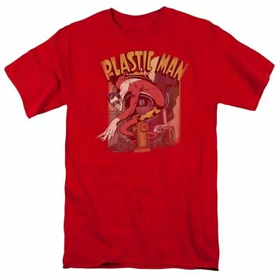 Buy Plastic Man Plastic Man Street T Shirt Mens Licensed DC Comics Tee Red • 16.30£