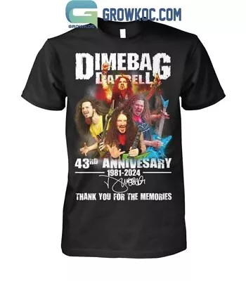Buy Dimebag Darrell 43rd Anniversary 1981-2024 Thank You T-Shirt • 21.46£