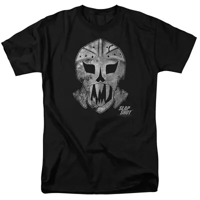 Buy Slap Shot Goalie Mask T Shirt Mens Licensed Movie Tee Reggie Joe Black • 16.33£