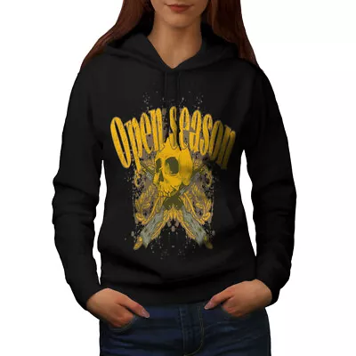 Buy Wellcoda Gun Death Season Skull Dead Womens Hoodie • 31.99£