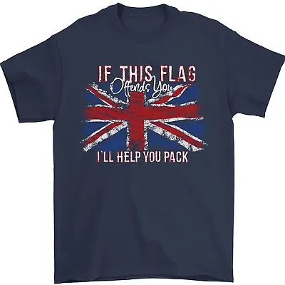 Buy If This Flag Offends You Union Jack Britain Mens T-Shirt 100% Cotton • 12.48£