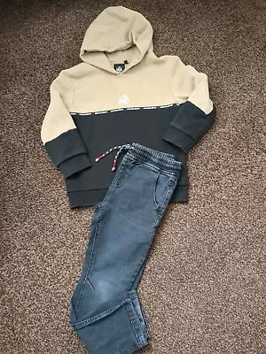Buy Boys Age 6/7 Years Outfit Hoodie Kings Will Dream +Jeans- (Very) Excellent Cond • 7.99£