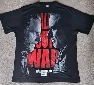 Buy AMC The Walking Dead T Shirt All Out War Rick V Negan NEW Large Unisex Adult • 10£