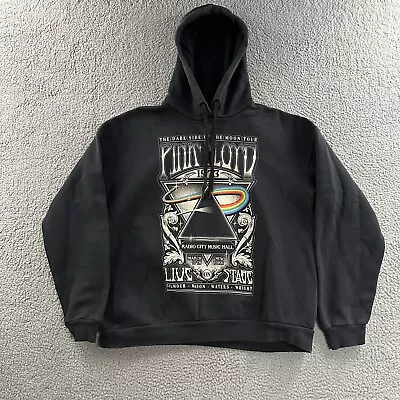 Buy Pink Floyd Mens Hoodie Black Size Small Bershka 2021 Radio City Cotton Blend • 20.53£