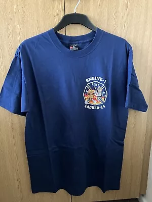Buy New Men’s New York Fire Department T Shirt Navy M • 20£