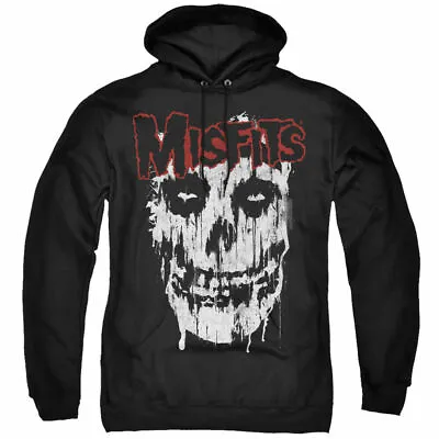 Buy Misfits Splatter Skull Hoodie Sweatshirt Mens Licensed Rock N Roll Retro Black • 29.40£