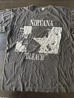 Buy Vintage 1990 NIRVANA Bleach Shirt Large- XL Sonic Youth Grunge Punk Sub Pop • 933.60£