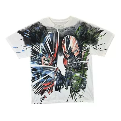 Buy BATMAN VS. BANE DC Comics The Dark Knight Rises All-Over Print T-Shirt Large XL • 21.25£
