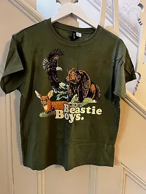 Buy Beastie Boys H&M Divided T-Shirt Unisex XS Eagle Bear Deer Green Tee • 24£