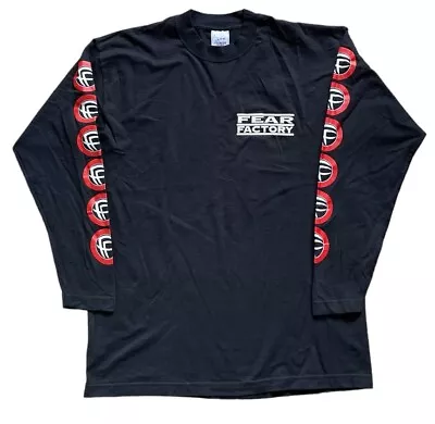 Buy Vintage Fear Factory T Shirt Large Long Sleeve Rare Band Shirt • 90£
