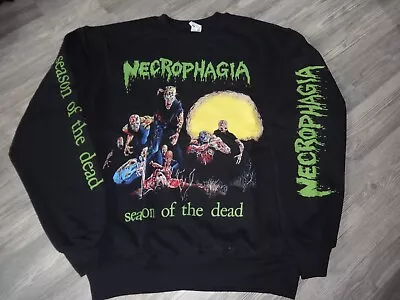 Buy Necrophagia Crewneck Sweatshirt Crew Neck Massacre Nunslaughter Gorelord • 55.74£