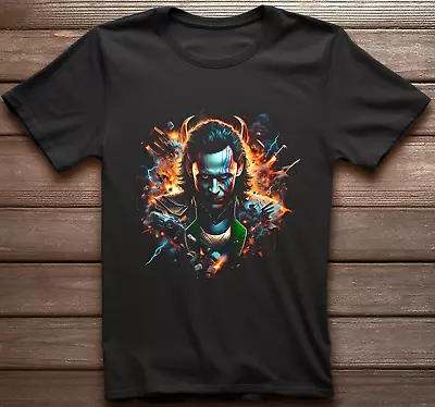 Buy Loki Mens Black Superhero Villains T-shirt Kids Top Tee Unisex XS - 2XL SH42 • 9.95£