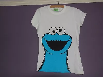 Buy Women’s Cookie Monster T-Shirt • White • Size UK 10 • • 3£