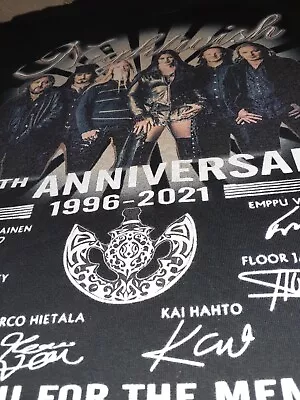 Buy Used Black Gothic Nightwish Tshirt Size M 25th Anniversary Thanks For Memories • 7£