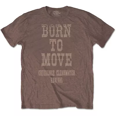 Buy Creedence Clearwater Revival Born To Move Brown T-Shirt NEW OFFICIAL • 15.49£
