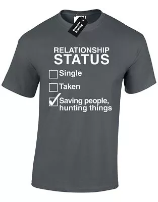 Buy Relationship Status Mens T Shirt Winchester Brothers Supernatural Castiel Dean • 8.99£