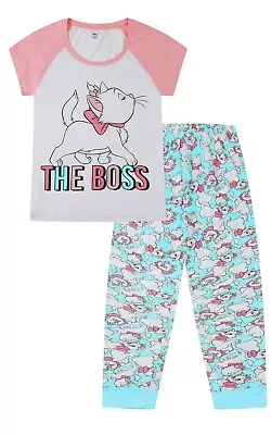 Buy Size 8-10 Ladies Cotton Disney The Aristocats Pyjamas Cat Marie The Boss NEW • 12.99£