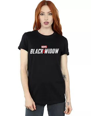 Buy Marvel Women's Black Widow Movie Logo Boyfriend Fit T-Shirt • 13.99£