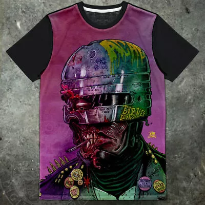 Buy Robocop BROKEN OCP Onmi Consumer Products ED209 Sci Fi Mens PANEL T Shirt • 24.99£