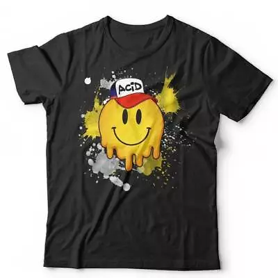 Buy 90s Acid House Smiley Face TShirt Unisex Music Festivals Trance Techno Raves • 14.99£