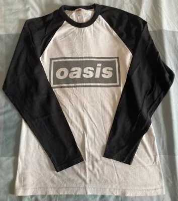 Buy Oasis T Shirt Long Sleeve Raglan Logo Rock Band Merch Noel Liam Gallagher Sz XS • 14.50£