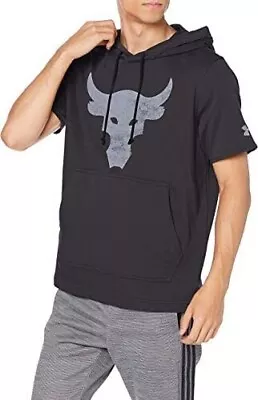 Buy Under Armour Men's Project Rock Terry Bull Short Sleeve Hoodie - Black, Medium • 39.99£