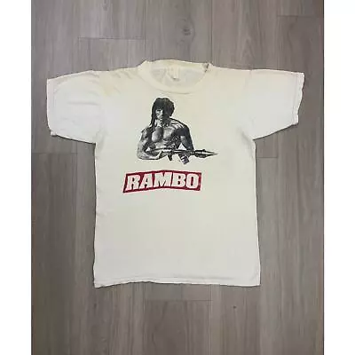 Buy Vintage 80's Rambo Sylvester Stallone Movie Promo T-shirt • 74.69£