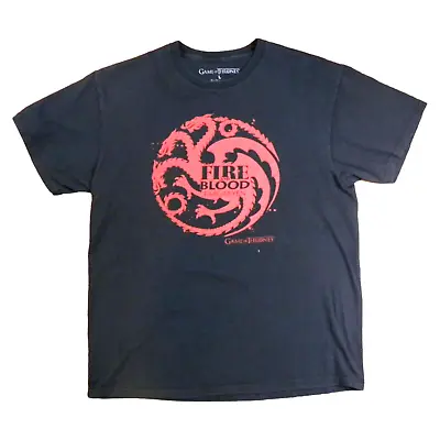 Buy Game Of Thrones Fire And Blood Targaryen Red Dragons Men's Size: Large TShirt • 16.12£