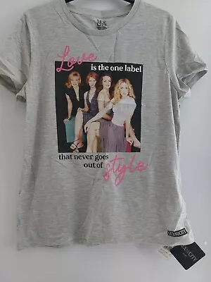 Buy BNWT NEW OFFICIAL Grey Carrie SEX & THE CITY Cast Print T-shirt Top Size 12 • 12£