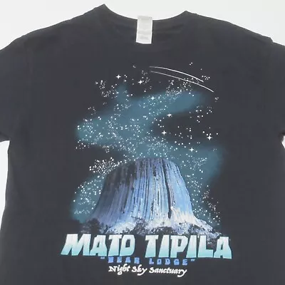 Buy Mato Tipila T-Shirt Bear Lodge Night Sky Sanctuary Wyoming Devil's Tower Medium • 9.34£