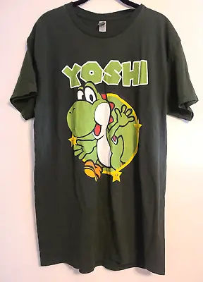 Buy Rare Design Green YOSHI Mario Bros Nintendo Mens Large Tee Shirt T-shirt • 28£