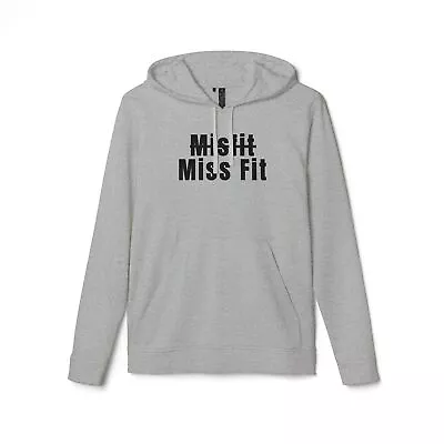 Buy Misfit To Miss Fit Customized Adidas® Gym Fleece Hoodie Fitness Workout Athletic • 58.75£