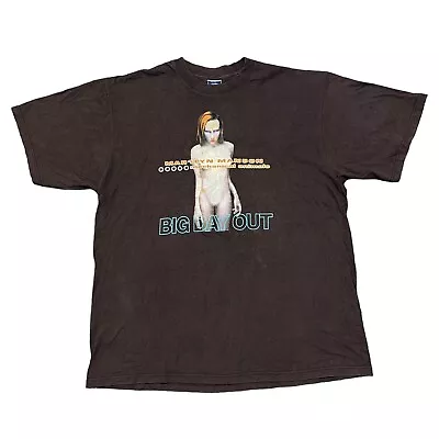 Buy Vintage Marilyn Manson Shirt XL 90s Tour Concert Rock Band Tee Metallica Placebo • 155.59£