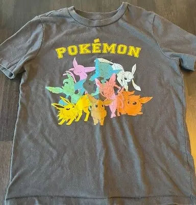 Buy Gap Kid’s Dark Gray Pokémon Eevee Evolutions T-Shirt (S 6-7) • 7.78£